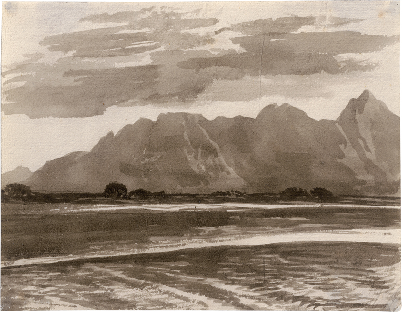 Lot 6673, Auction  126, Kobell, Franz, Landschaft mit Alpenpanorama