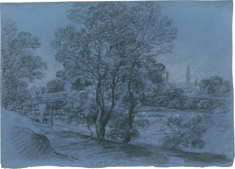 Lot 6675, Auction  126, Dillis, Johann Georg von, Blick über die Isar von der Praterinsel auf München