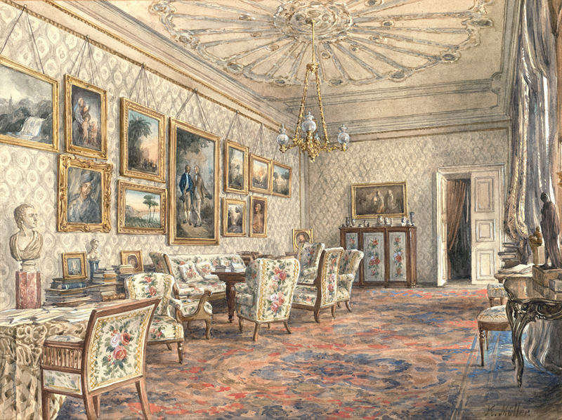 Lot 6677, Auction  126, Österreichisch, 19. Jh. . Salon im Palais des Karl Graf Lanckoroński in Wien 