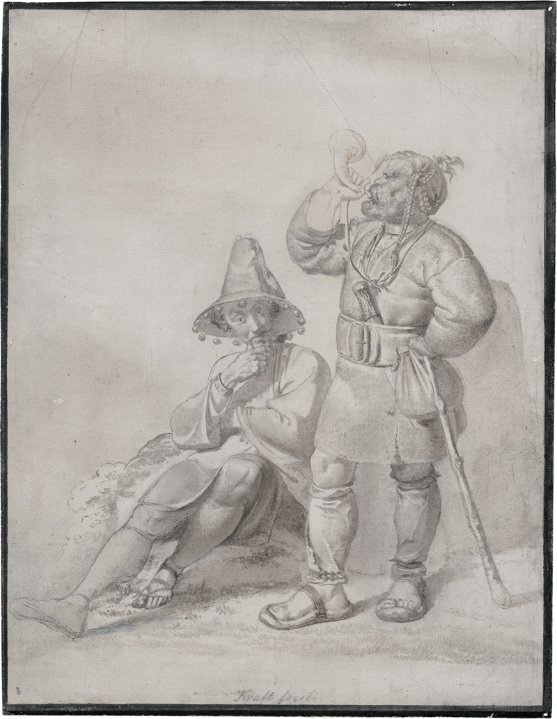 Lot 6710, Auction  126, Krafft, Johann August, Ivanhoe: Der Schweinehirt Gurth und der Narr Wamba