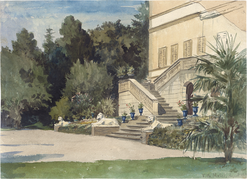 Lot 6722, Auction  126, Ruben, Franz Leo, Die Villa Melzi in Bellagio am Comer See