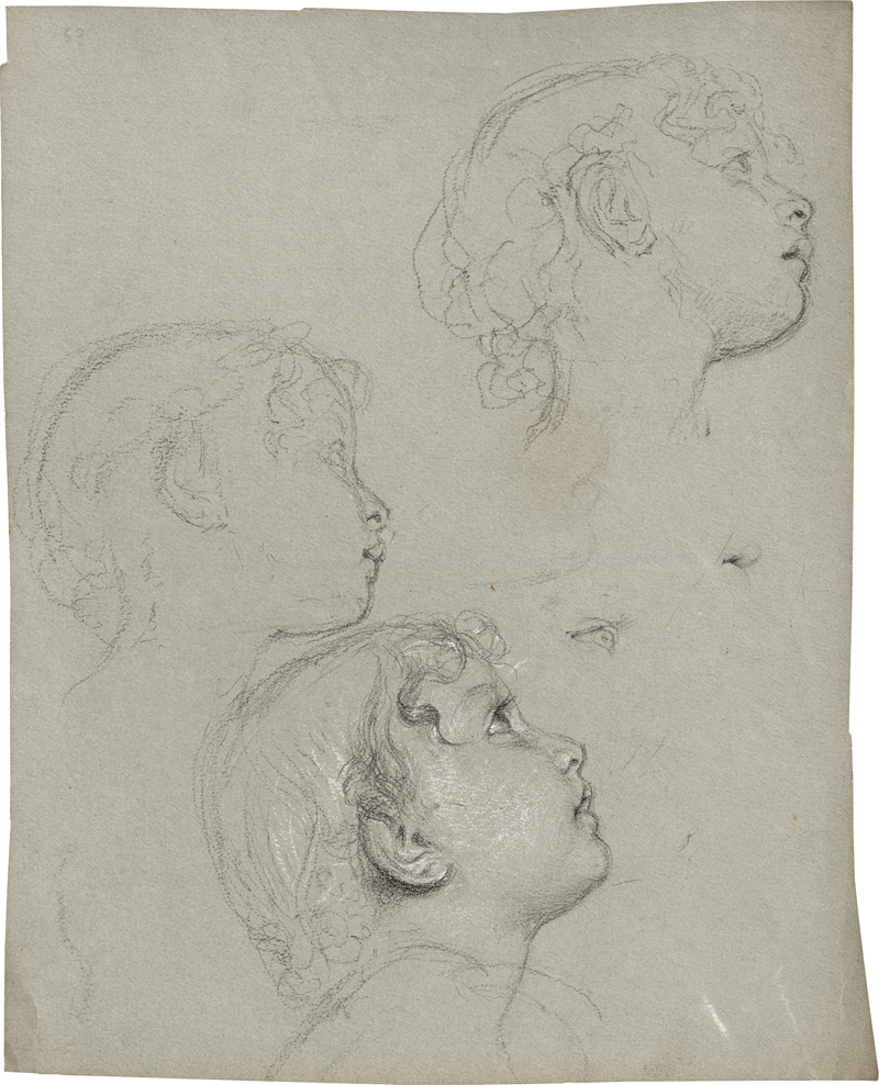 Lot 6741, Auction  126, Rothaug, Alexander, Studienblatt mit Kinderköpfen