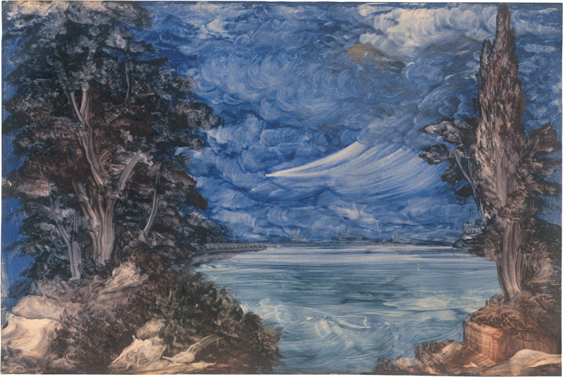Lot 6759, Auction  126, Nüsslein, Heinrich, "Bremer" (Metaphysische Landschaft in Blau)