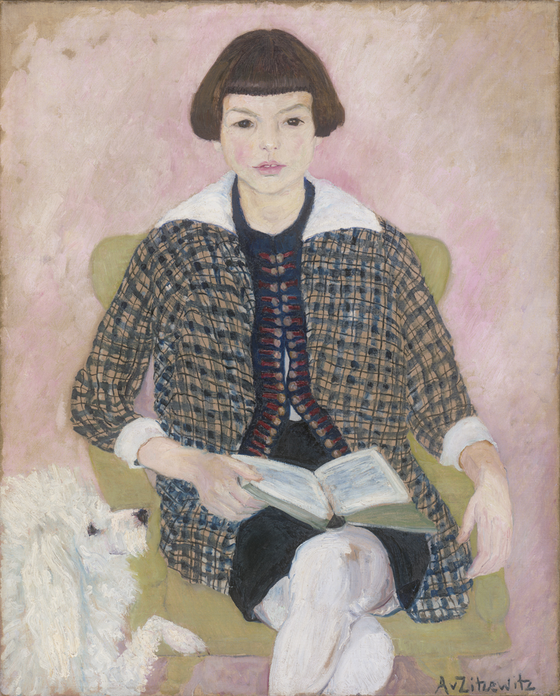 Lot 7110, Auction  126, Zitzewitz, Augusta von, Mädchen mit Pudel