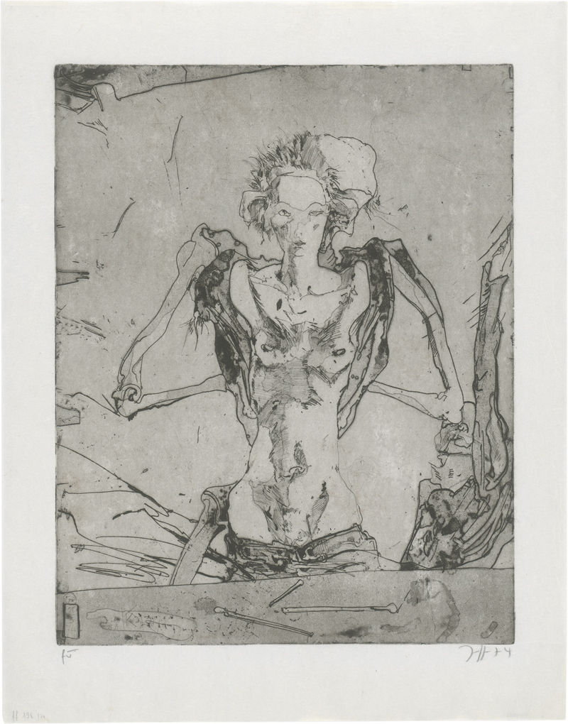 Lot 8136, Auction 126, Janssen, Horst, An Kaja. 16.3.74, aus der Folge Totentanz