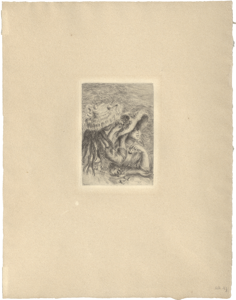 Lot 8244, Auction 126, Renoir, Auguste, Le chapeau épinglé (La fille de Berthe Morisot et sa cousine) 3e planche