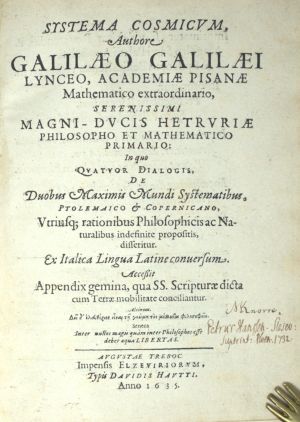 Los 332 - Galilei, Galileo - Systema cosmicum. Straßburg, David Hautt für Elzevier, 1635. – Erste lateinische Ausgabe von Galileis physikalischem Hauptwerk - 4 - thumb