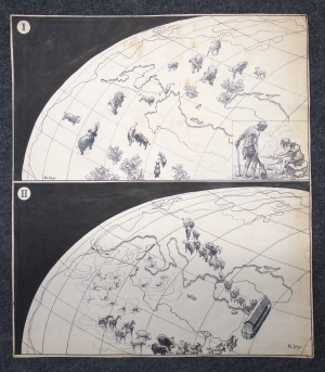 Los 499 - Kley, Heinrich - Atlantropa-Ausstellung Wien 1932. 3 Tafeln mit 5 Darstellungen - 2 - thumb