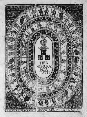 Lot 566, Auction  127, Würfelspiel und Ciuffetti, Domenico, Il novo e piacevole gioco del pela il chiu