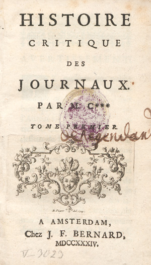 Los 569 - Camusat, Denis-François - Histoire critique des Journaux - 1 - thumb