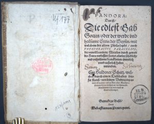 Los 1191 - Reusner, Hieronymus und Epimetheus, Franciscus - Pandora, das ist die edelste Gabe Gottes oder der werte und heilsame Stein der Weysen - 7 - thumb
