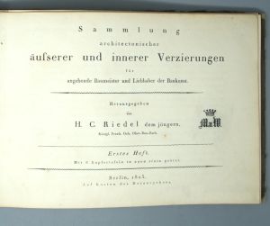Los 1293 - Riedel, Heinrich Karl - Sammlung architectonischer äusserer und innerer Verzierungen für angehende Baumeister - 4 - thumb