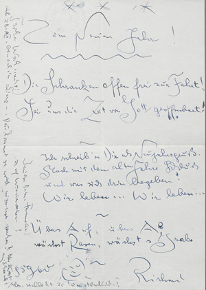 Lot 2507, Auction  127, Billinger, Richard, Briefgedicht zu Silvester 1959
