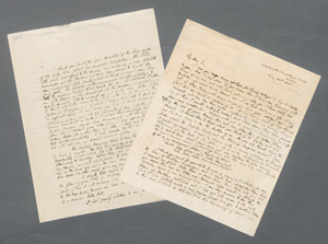 Lot 2549, Auction  127, Wright, Thomas, 2 Briefe an Stephan Ladislaus Endlicher. 1836-1838 