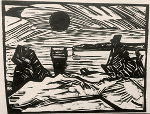 Lot 3134, Auction  127, Heckel, Erich, "Sonnenaufgang". Original-Holzschnitt