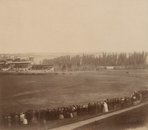 Lot 4061, Auction  127, Dubois de Nehaut, Louis-Pierre-Théophile, Military exercise at the Longchamp Hippodrome, Bois de Bologne