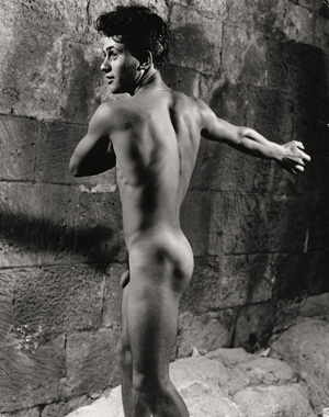 Lot 4195, Auction  127, Helbig, Konrad, Young male nude with outstretched arm