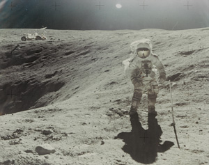 Lot 4245, Auction  127, NASA, Charles Duke at the rim of Plum Crater