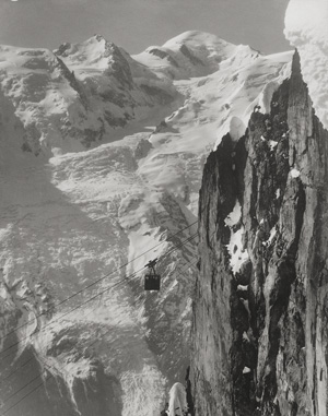 Lot 4292, Auction  127, Tairraz II, Georges, Aiguille du Midi gondola with Mont Blanc in the background