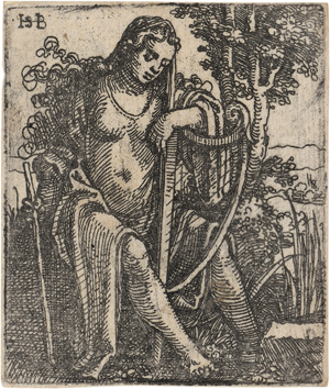 Lot 5014, Auction  127, Beham, Sebald, Die Frau mit der Harfe