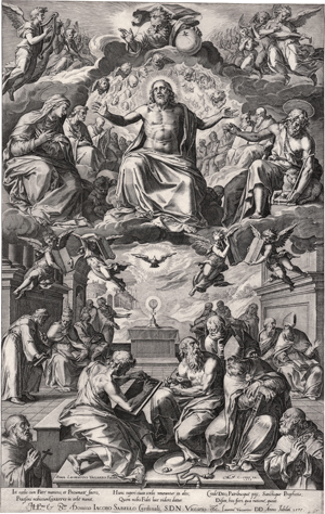 Lot 5053, Auction  127, Cort, Cornelis, Der Disput der Kirchenväter über das heilige Sakrament