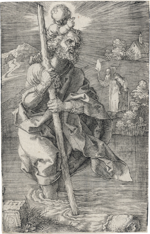 Lot 5070, Auction  127, Dürer, Albrecht, Der hl. Christophorus, nach rechts schauend