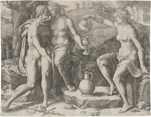 Lot 5139, Auction  127, Leyden, Lucas van, Lot und seine Töchter