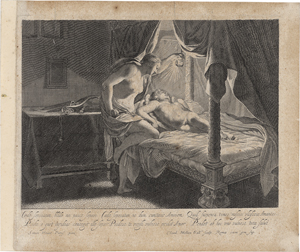 Lot 5156, Auction  127, Mellan, Claude, Psyche beobachtet den schlafenden Amor