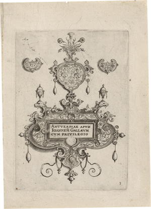 Lot 5168, Auction  127, Collaert I, Hans - nach, Entwürfe für Anhänger mit Figuren und Arabesken