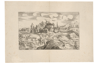 Lot 5190, Auction  127, Porro, Girolamo, Landschaft mit Ruinen
