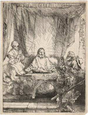 Lot 5199, Auction  127, Rembrandt Harmensz. van Rijn, Christus in Emmaus (Große Platte). 