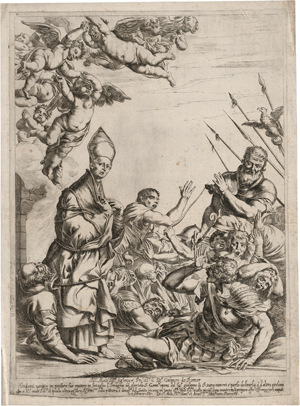 Lot 5212, Auction  127, Ribera, Jusepe de - nach, Der hl. Januarius tritt unversehrt aus einem glühenden Ofen