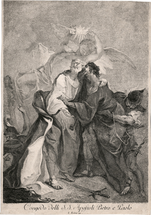 Lot 5253, Auction  127, Beheim, Johann, Der Abschied der hll. Apostel Petrus und Paulus