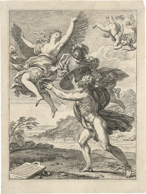 Lot 5317, Auction  127, Vieira de Matos, Francisco, Minerva schützt Koronis vor dem liebesentbrannten Neptun