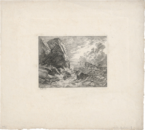 Lot 5335, Auction  127, Dahl, Johan Christian Clausen, Norwegische Seeküste während eines Sturmes