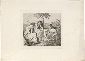Lot 5346, Auction  127, Grimm, Ludwig Emil, Drei Mädchen, in bergiger Landschaft sitzend