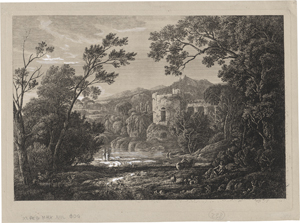 Lot 5373, Auction  127, Rebell, Josef, Heroische Landschaft mit Schäfer und Schafherde