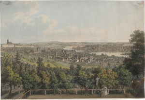 Lot 5375, Auction  127, Richter, Carl August, Ansicht von Prag aus der Hasenburg von Südwest