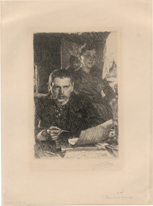 Lot 5383, Auction  127, Zorn, Anders, Zorn mit seiner Frau