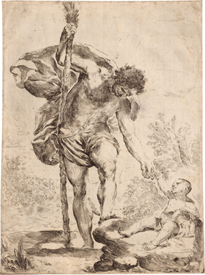 Lot 5433, Auction  127, Amato, Francesco, Der hl. Christophorus mit dem Kinde