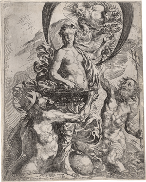 Lot 5451, Auction  127, Brebiette, Pierre, Fortuna von Jupiter gekrönt, mit Pluto und Neptun