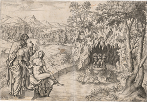Lot 5467, Auction  127, Cavalieri, Giovanni Battista de', Susanna im Bade