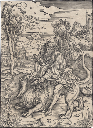 Lot 5488, Auction  127, Dürer, Albrecht, Samson tötet den Löwen