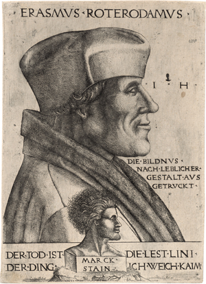 Lot 5554, Auction  127, Hopfer, Hieronymus, Bildnis des Erasmus von Rotterdam
