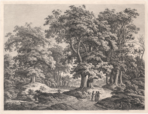Lot 5562, Auction  127, Kolbe, Carl Wilhelm, Landschaft mit Gruppen hoher Eichen