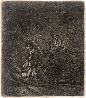 Lot 5607, Auction  127, Rembrandt Harmensz. van Rijn, Die Flucht nach Ägypten, Nachtstück