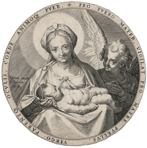 Lot 5636, Auction  127, Sadeler I, Johannes, Die Jungfrau mit dem Kind und einem Engel