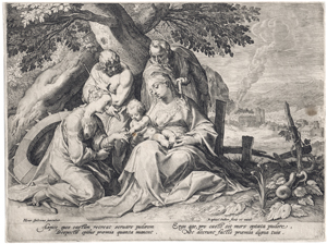 Lot 5638, Auction  127, Sadeler I, Raphael, Die Heilige Familie mit den hll. Katharina und Sebastian 