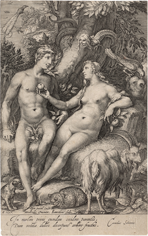 Lot 5640, Auction  127, Saenredam, Jan, Der Sündenfall (Adams Versuchung durch Eva)