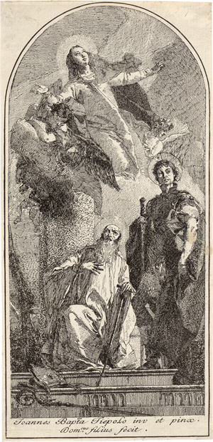 Lot 5656, Auction  127, Tiepolo, Giovanni Domenico, Die Jungfrau mit den hll. Antonius und Georg